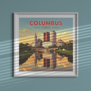 Affiche Vintage Columbus Ohio