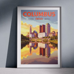 Affiche Vintage Columbus Ohio