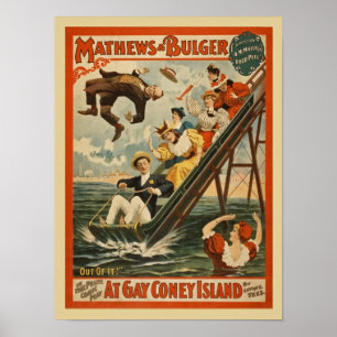 Affiche Vintage Comedy Show Advertisement