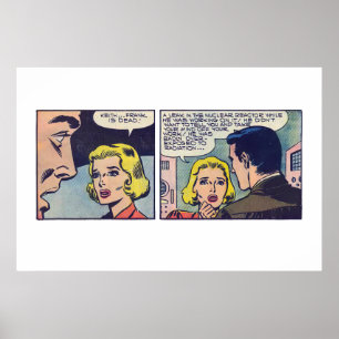 Affiche Vintage Comic Strip "Keith... Frank is Dead!"