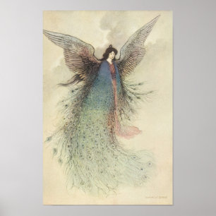 Affiche Vintage conte de fées japonais, La Demoiselle de l