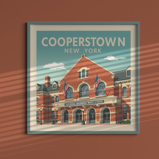 Affiche Vintage Cooperstown New York (Créateur téléchargé)