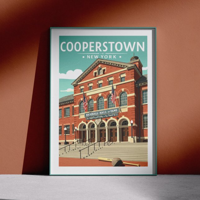 Affiche Vintage Cooperstown New York (Créateur téléchargé)
