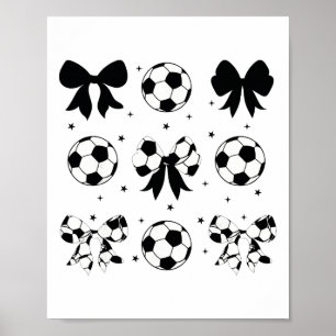 Affiche Vintage Coquette Football Ruban Cheer Football Mam
