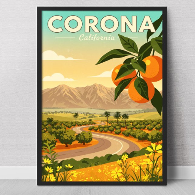 Affiche Vintage Corona California (Créateur téléchargé)