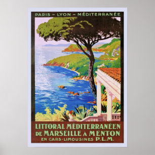 Affiche Vintage Côte d'Azur