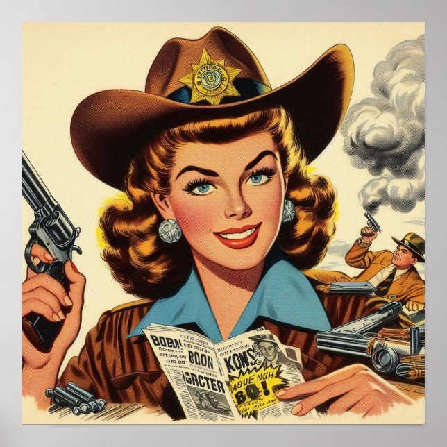 Affiche Vintage Country Pulp Girl (Devant)