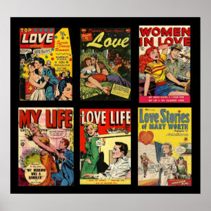 Affiche Vintage Couvertures de Bande Dessinée Hist