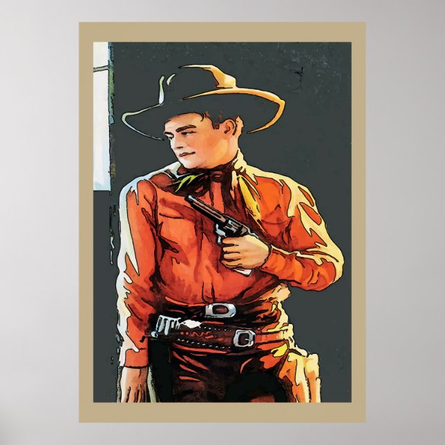 Affiche Vintage Cowboy (Devant)