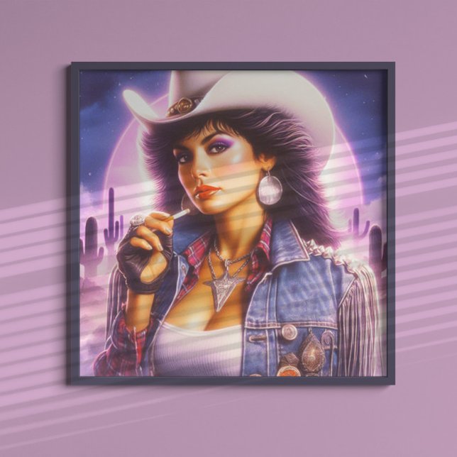 Affiche Vintage Cowgirl (Créateur téléchargé)