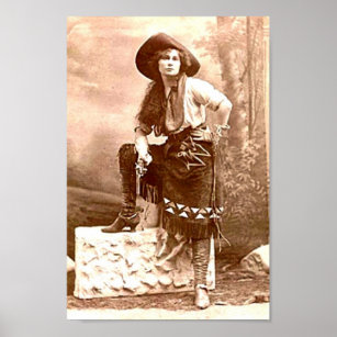 Affiche Vintage Cowgirl