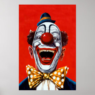 Affiche Vintage Creepy Clown