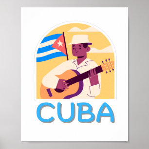 Affiche Vintage Cuban Music