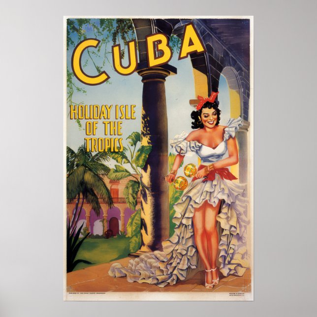 Affiche Vintage Cuban Tourist Commission Tropics Travel (Devant)