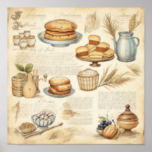 Affiche Vintage culinaire Motif