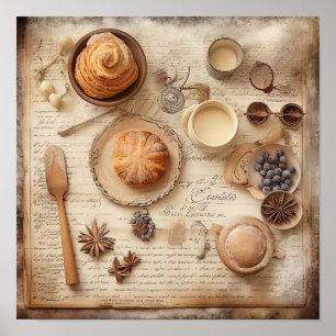 Affiche Vintage culinaire Motif