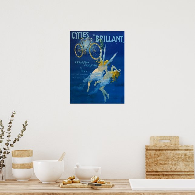 Affiche Vintage Cycles Brillant Henry Gray C 1900 (Cuisine)