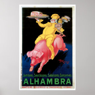 Affiche vintage d'Alhambra commençant à 11,20