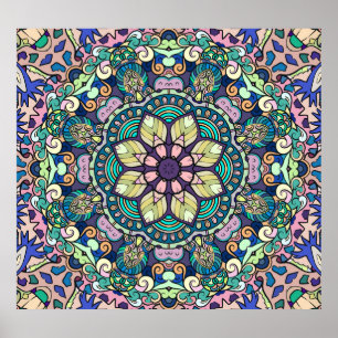 Affiche Vintage Damask : Elegant Seamless Motif