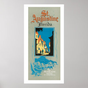 Affiche vintage d'art d'annonce de voyage de St