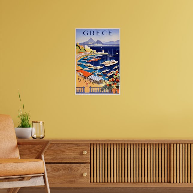 Poster de voyage noir et blanc du Parthénon à Athènes, Grèce, Europe