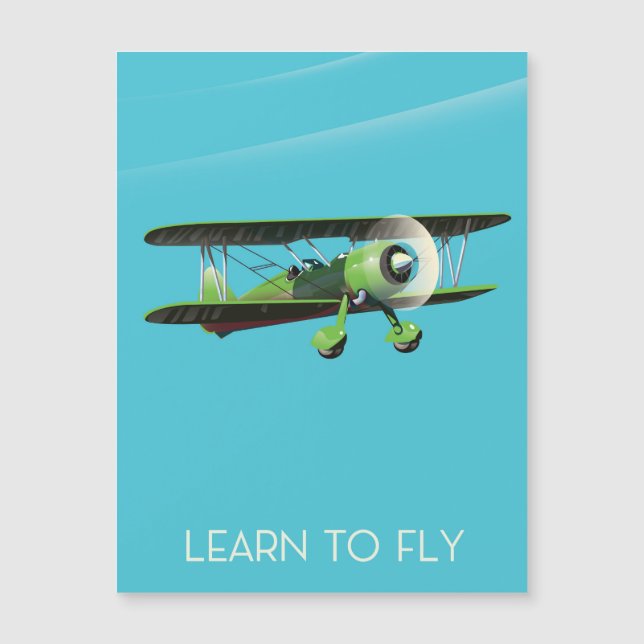 Affiche vintage d'avion Lean To Fly (Devant)
