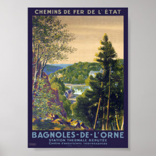Affiche vintage de Bagnoles-de-l'Orne 1922