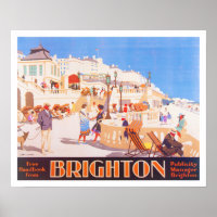 Affiche vintage de Brighton Travel