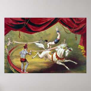Affiche vintage de cirque de ~ de Loi de bannière