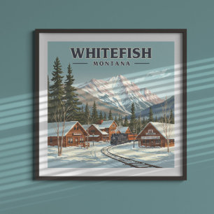 Affiche Vintage de corégone Montana