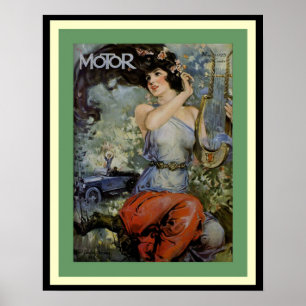 Affiche vintage de couverture de magazine de
