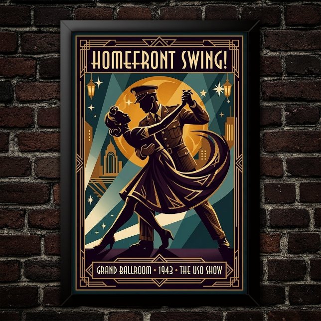 Affiche vintage de danse swing (Créateur téléchargé)