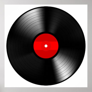 Affiche vintage de disque vinyle
