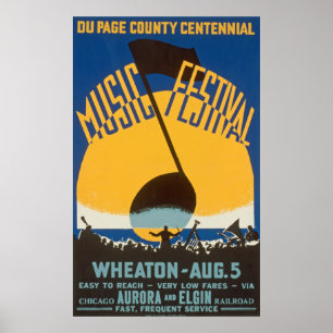 Affiche vintage de festival de musique