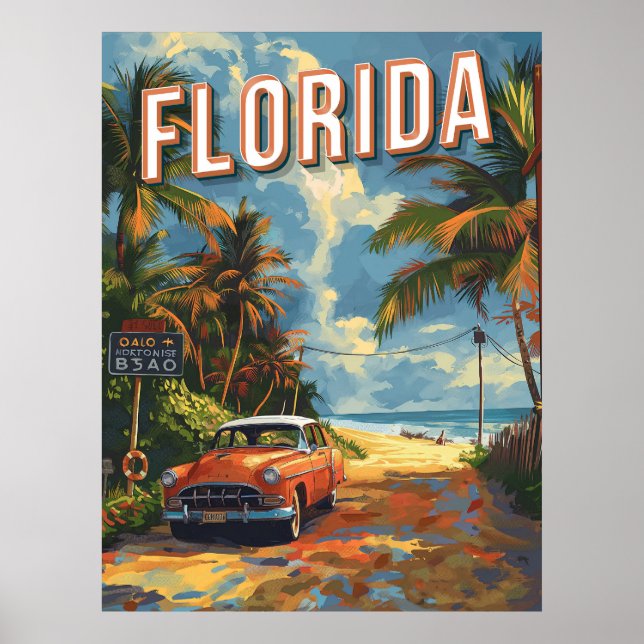 Affiche Vintage de Floride (Devant)