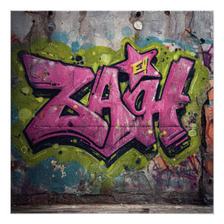 Affiche vintage de graffiti de rue à Berlin en All
