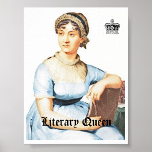 Affiche vintage de Jane Austen de style