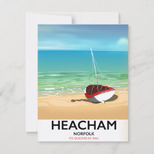 Affiche vintage de la côte de Heacham Norfolk