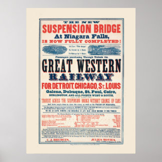 Affiche vintage de la Great Western Railway