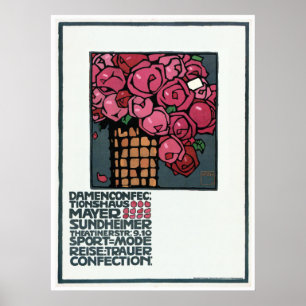Affiche vintage de la publicité : Roses - Ludwig