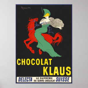 Affiche vintage de la publicité sur le chocolat