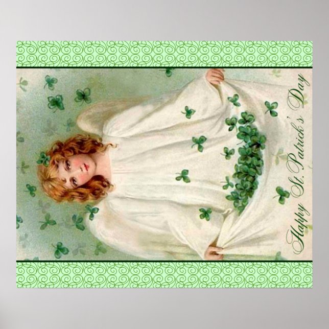 Affiche vintage de la Saint Patrick (Devant)