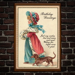 Affiche vintage de l'anniversaire de 1904 pour fil