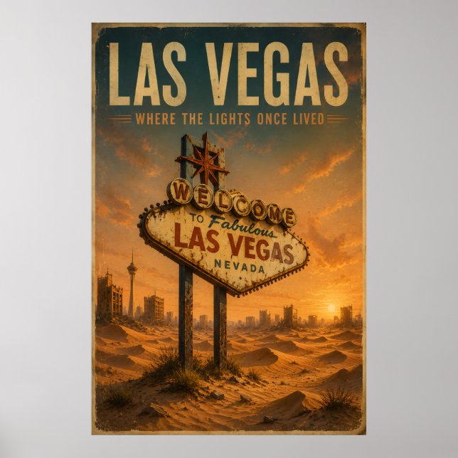 Affiche vintage de Las Vegas (Devant)
