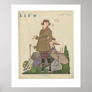 Affiche vintage de magazine de la vie le 19 août