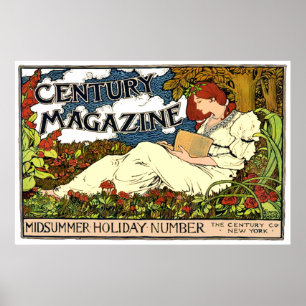 Affiche vintage de magazine de siècle de Nouveau