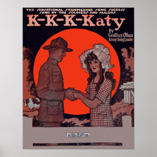 Affiche vintage de musique de feuille de