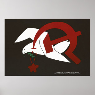 Affiche vintage de propagande anti-communiste