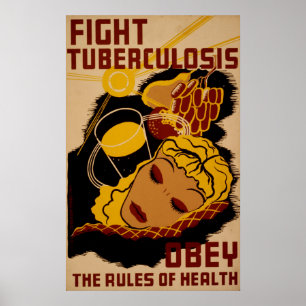 Affiche vintage de santé de WPA de tuberculose de
