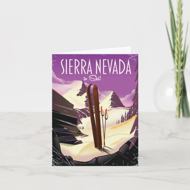 Affiche vintage de ski de la Sierra Nevada (Devant)